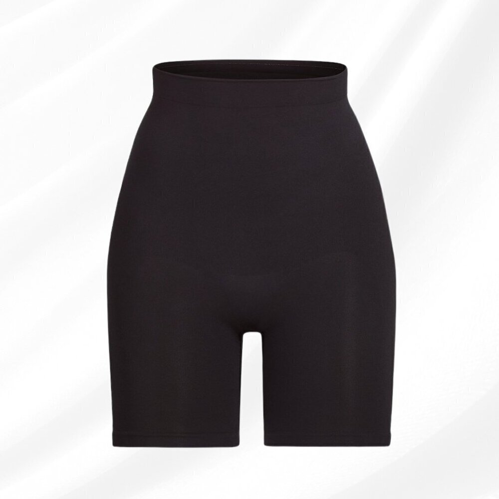2/$50 SKIMS Onyx Seamless Sculpt Mid Thigh Shorts Size S NWT